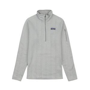 PATAGONIA Quarter-Zip Better Sweater Women L Gray Diamond Texture Outdoor Travel